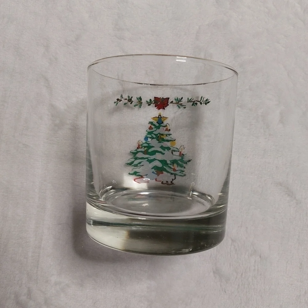 Montgomery Ward Holiday Collection Vintage (1979) Christmas Tree High Ball Glass